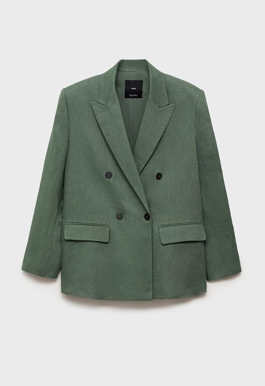 MANGO - Blazer Musgo - Medium Green