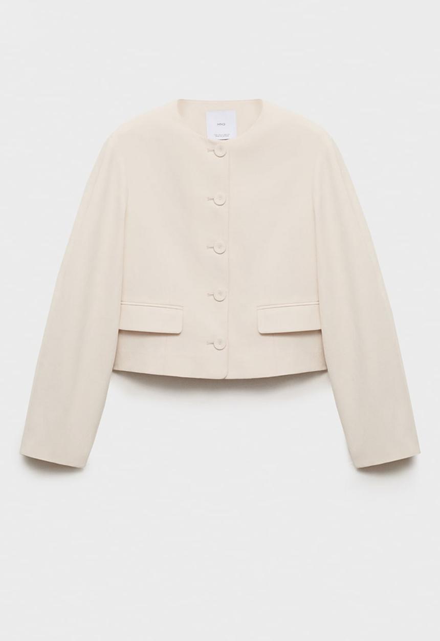 MANGO - Jacket Cris - Light Pastel Gray