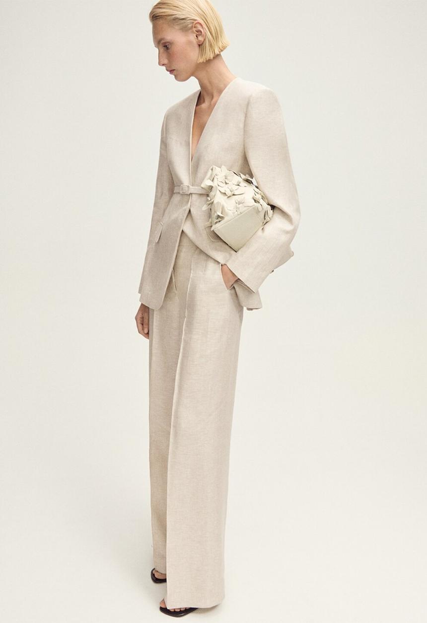 MANGO - Trousers Margarit - Light Pastel Gray