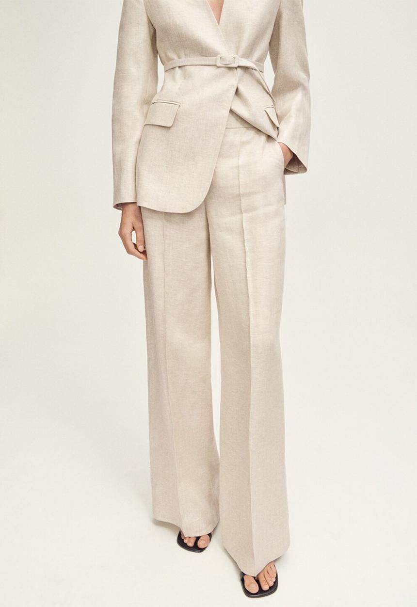 MANGO - Trousers Margarit - Light Pastel Gray
