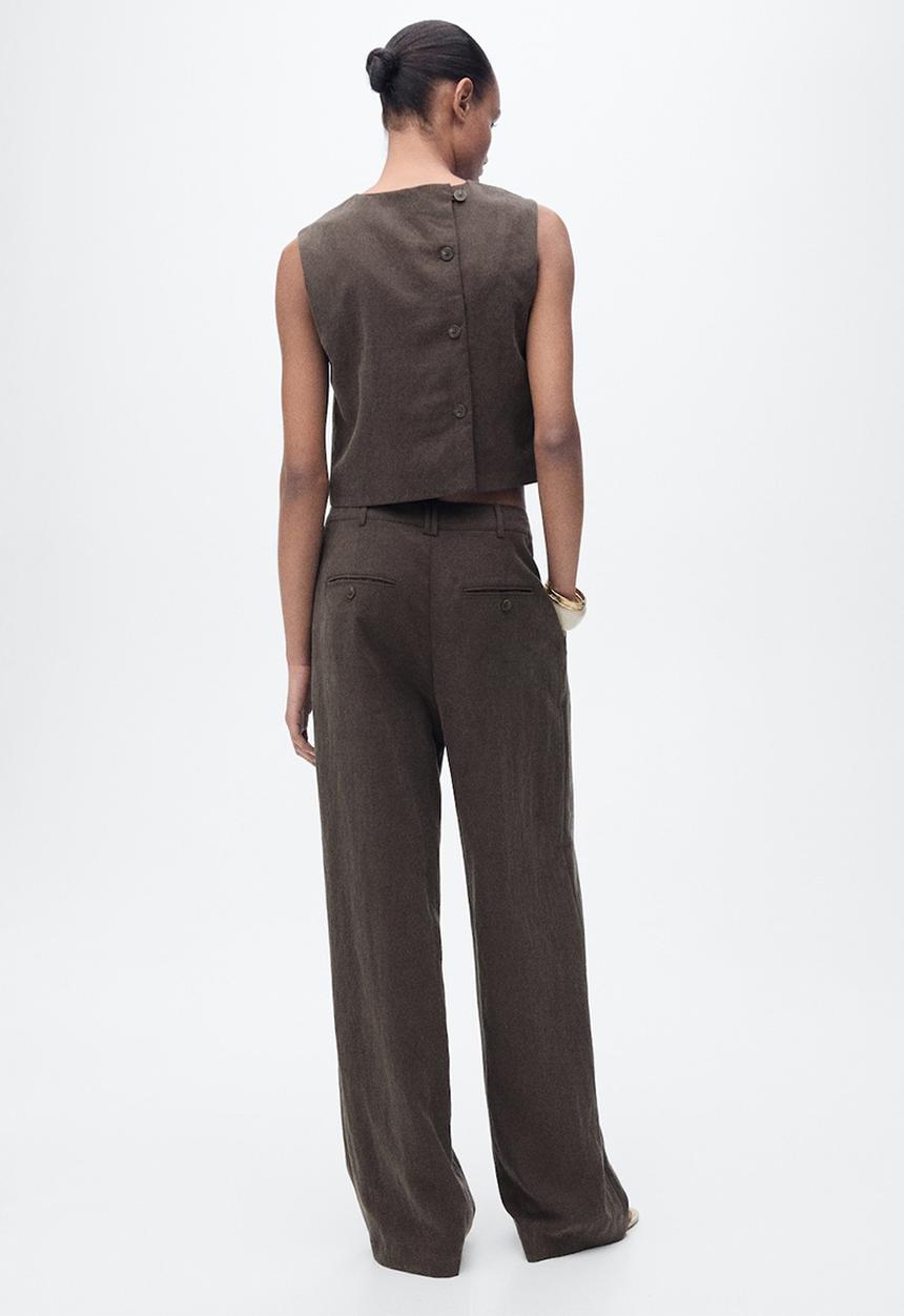 MANGO - Trousers Adrian - Brown
