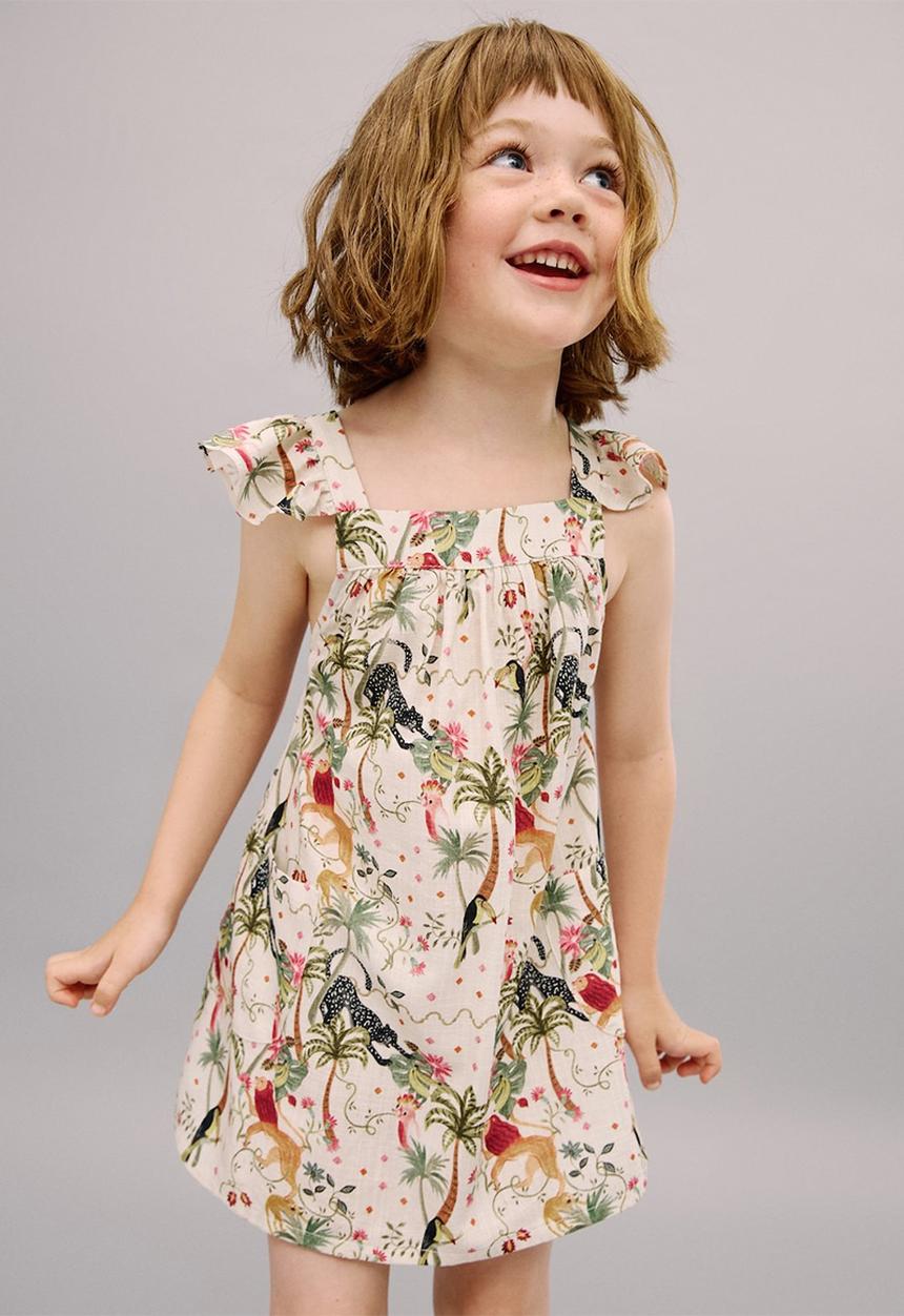 MANGO - Dress Banana - Light Beige