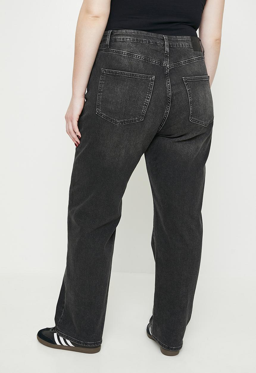 Cotton On - Plus size curvy stretch straight jean-slate black