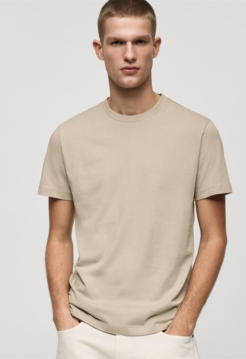MANGO - T-Shirt CHERLO - Light Beige