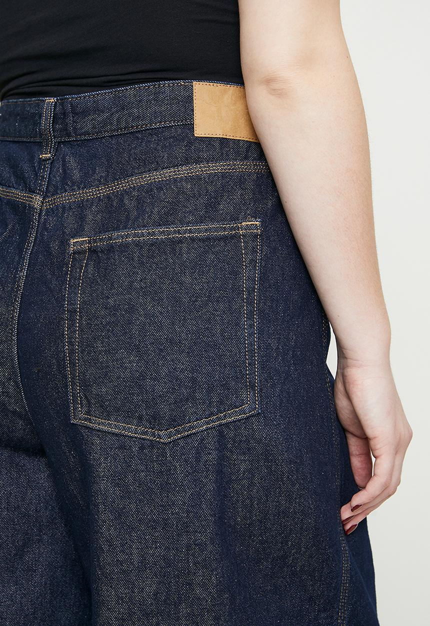 Cotton On - Plus 91 baggy denim jort-shutter blue