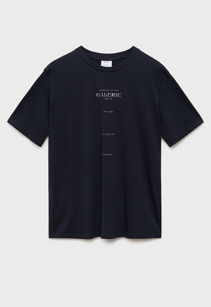 MANGO - T-Shirt GALLERY - Navy