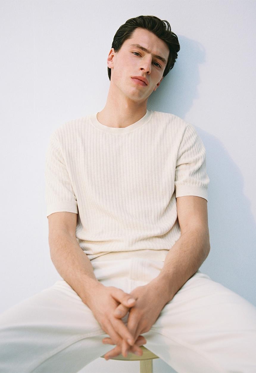 MANGO - T-Shirt PAULE - Light Beige
