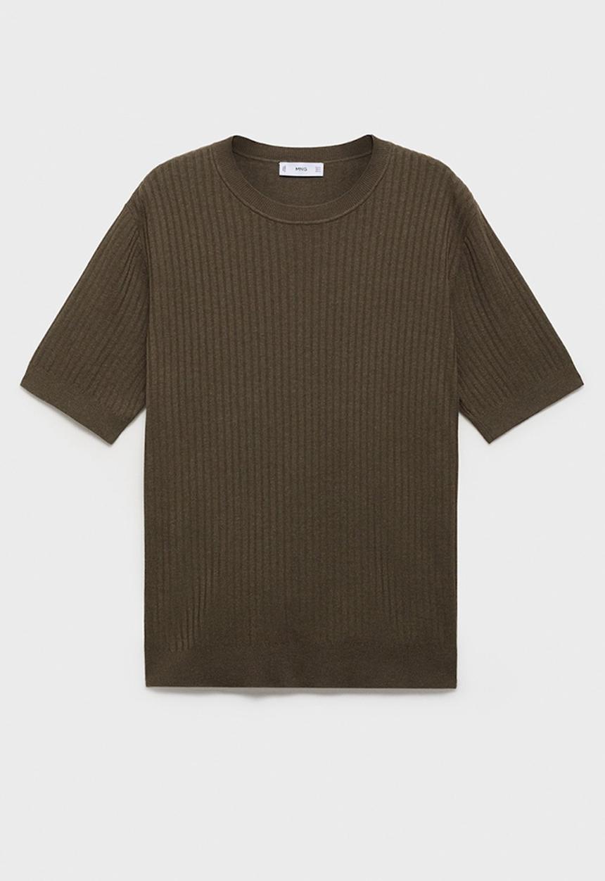MANGO - T-Shirt PAULE - Brown