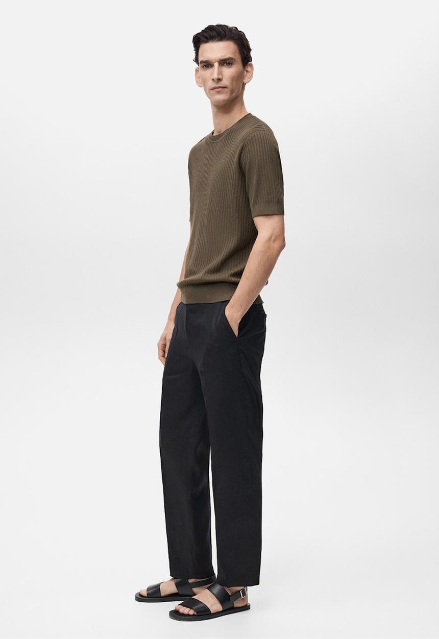 MANGO - T-Shirt PAULE - Brown
