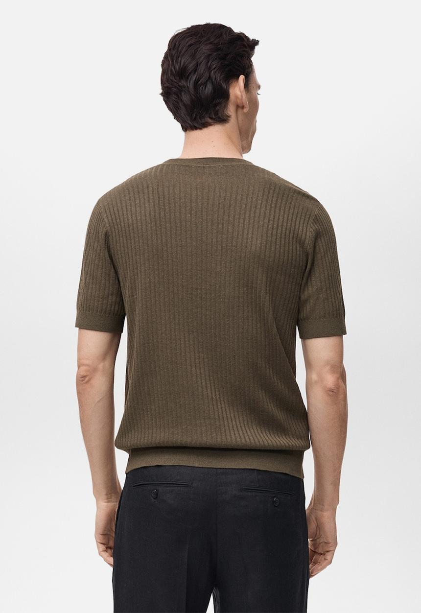 MANGO - T-Shirt PAULE - Brown