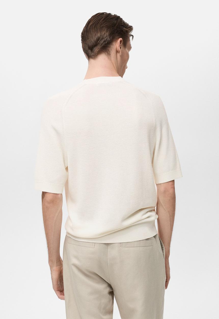 MANGO - T-Shirt LINO - Light Beige