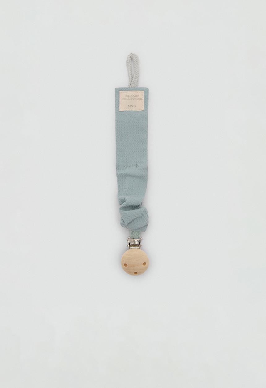 MANGO - Pacifier clip leavesc - green
