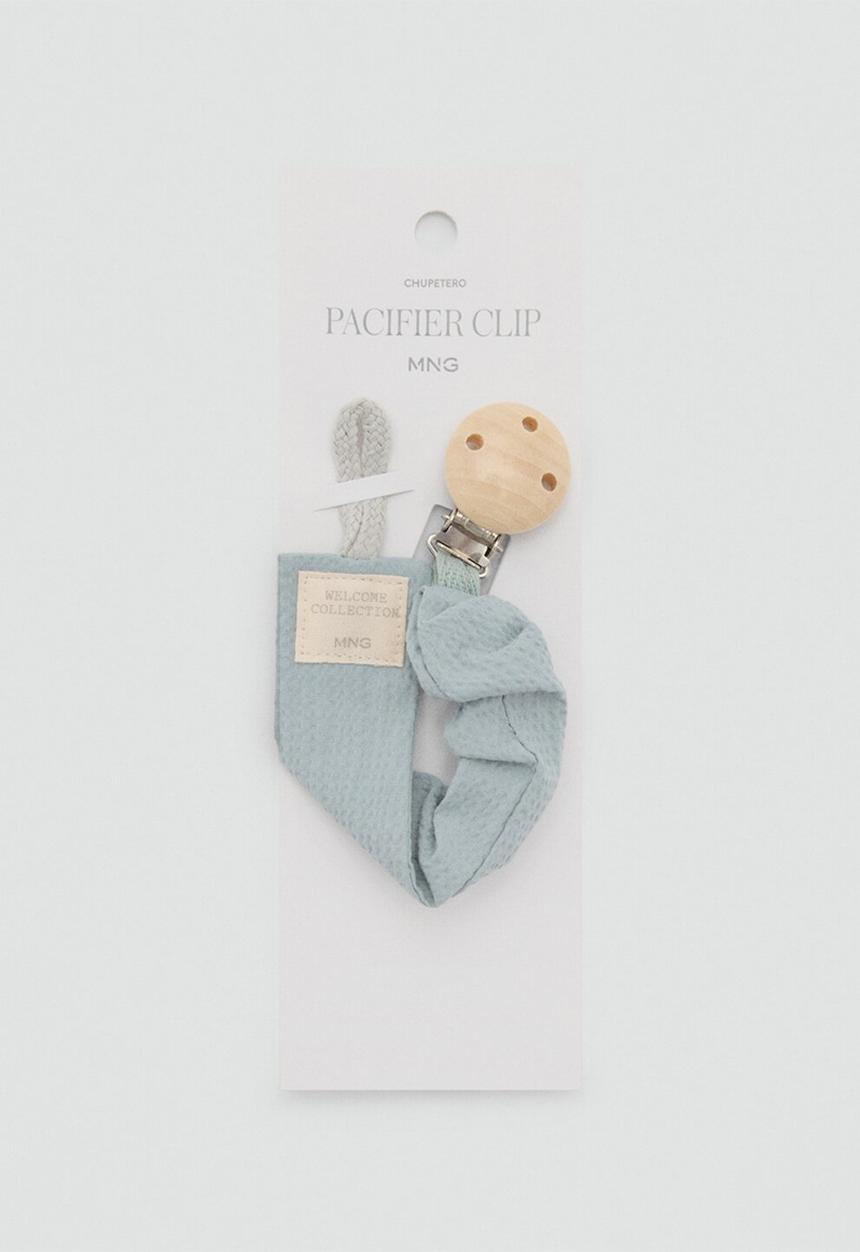 MANGO - Pacifier clip leavesc - green
