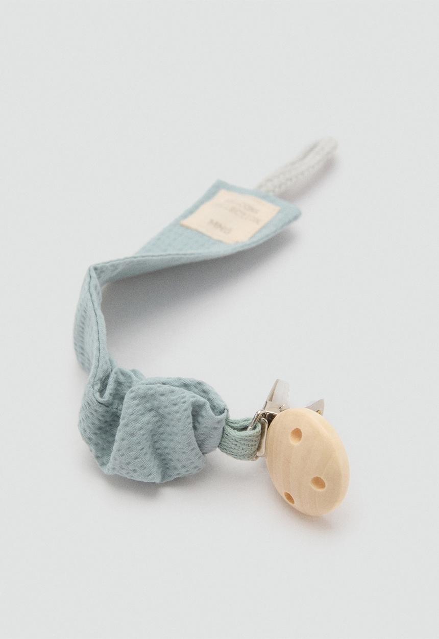 MANGO - Pacifier clip leavesc - green