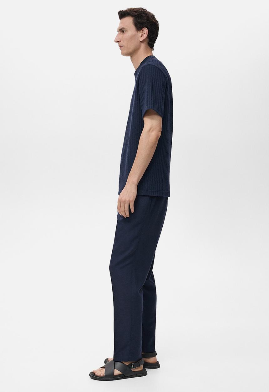 MANGO - T-Shirt OPEN - Medium Blue