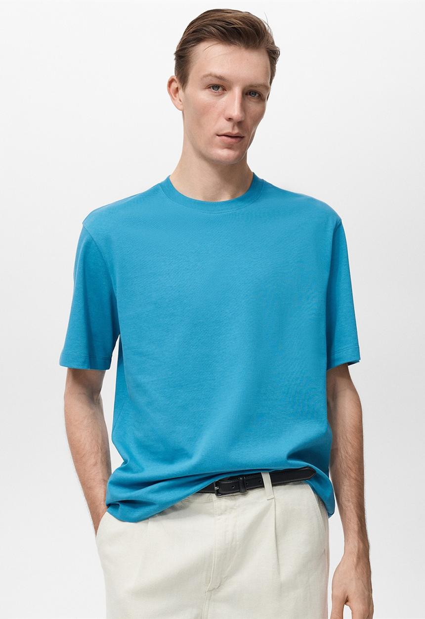 MANGO - T-Shirt ANOUK - Turquoise & Aqua