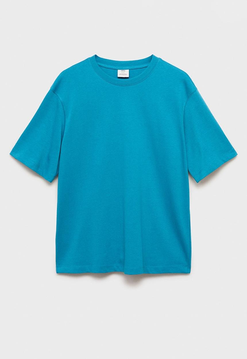 MANGO - T-Shirt ANOUK - Turquoise & Aqua