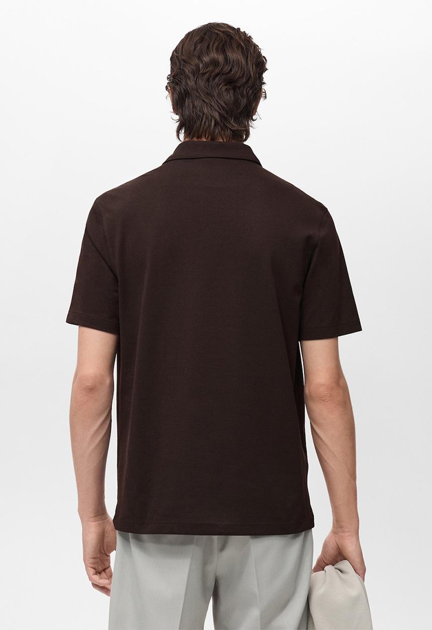 MANGO - Poloshirt TAGA - Dark Brown
