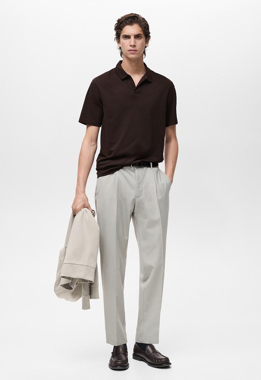 MANGO - Poloshirt TAGA - Dark Brown