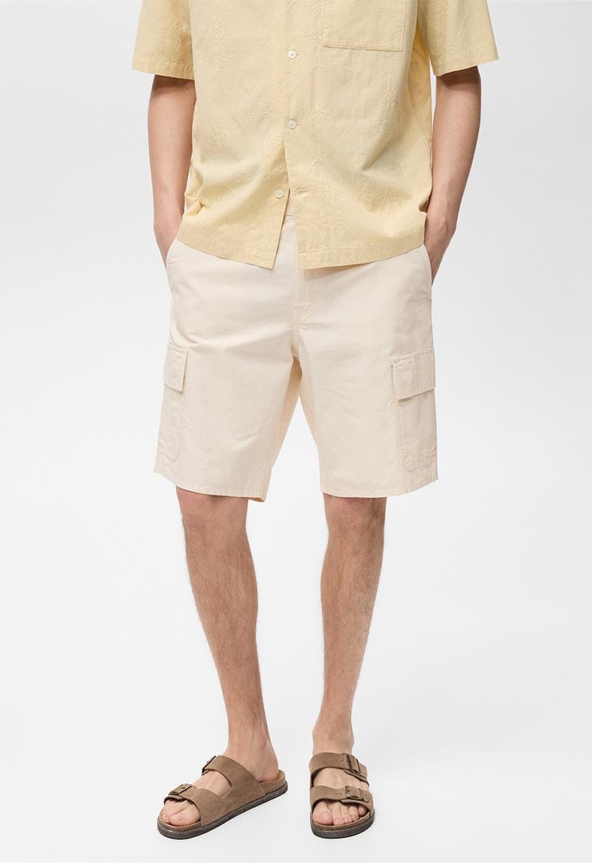 MANGO - Bermudas CONCA - Light Beige