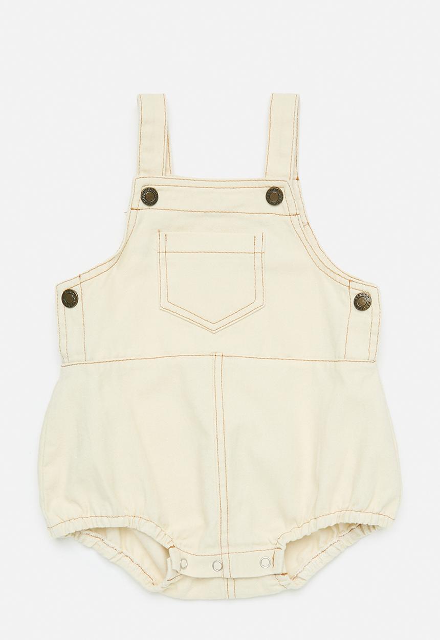 Pop Candy - Dungaree romper - ecru