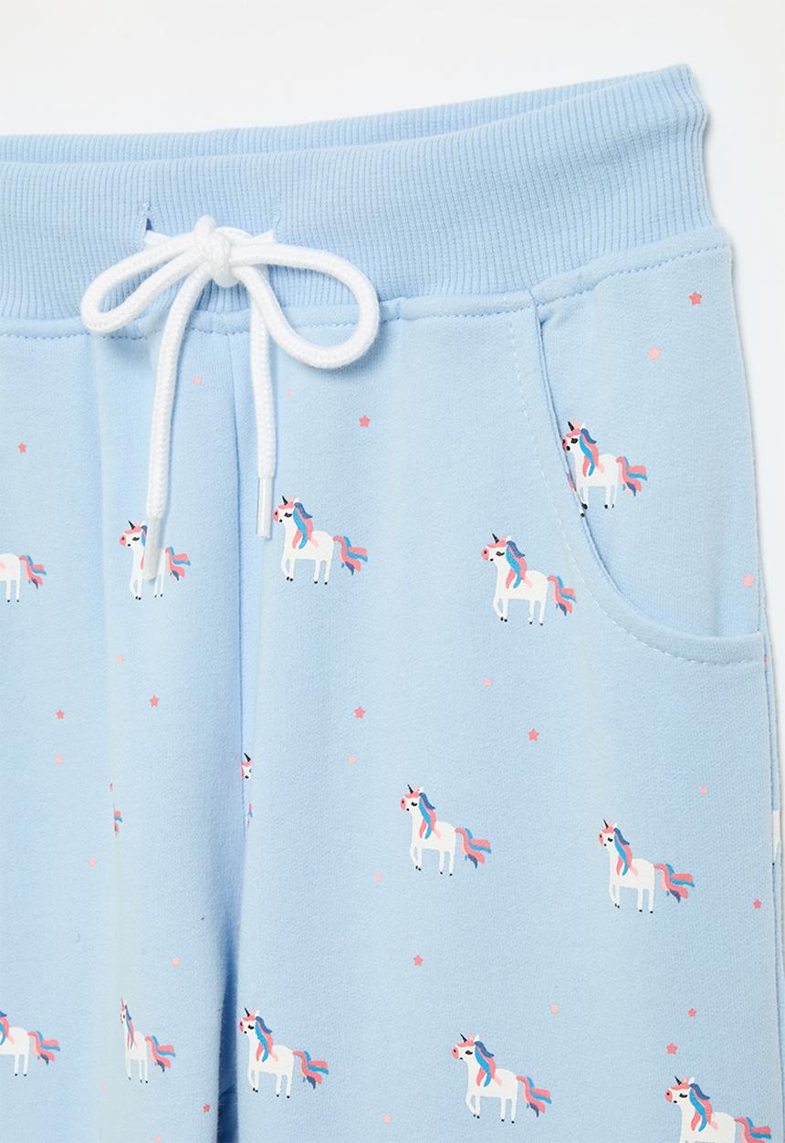 Pop Candy - Printed jogger-light blue