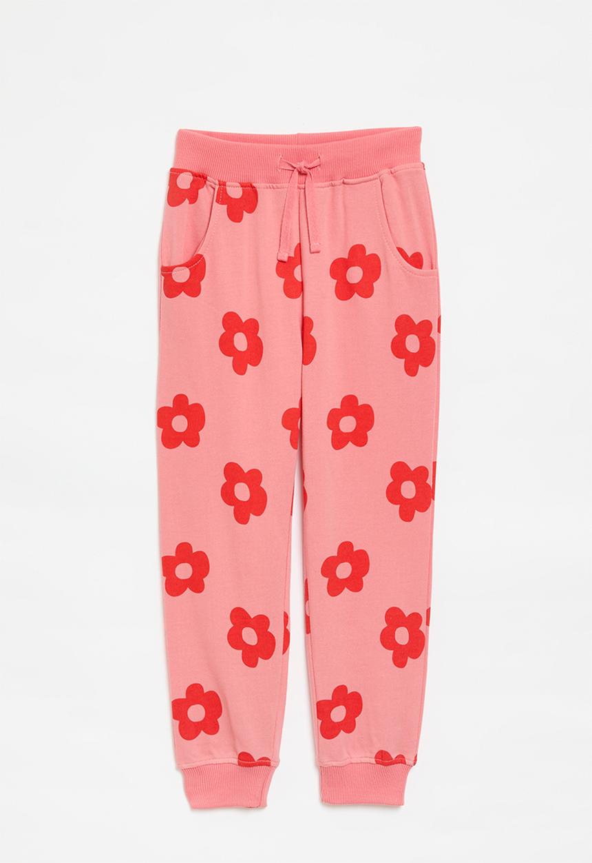 Pop Candy - Floral printed jogger-pink