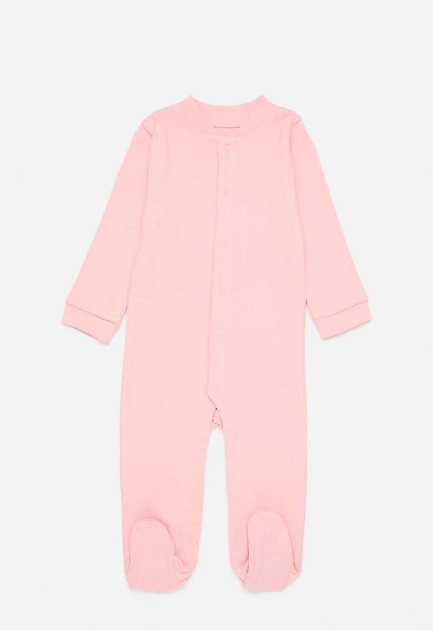 Pop Candy - Ribbed collar sleepsuit - pink