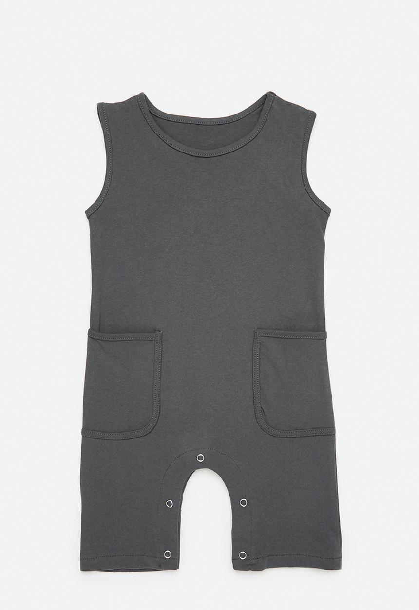 Pop Candy - Sleeveless  romper - grey