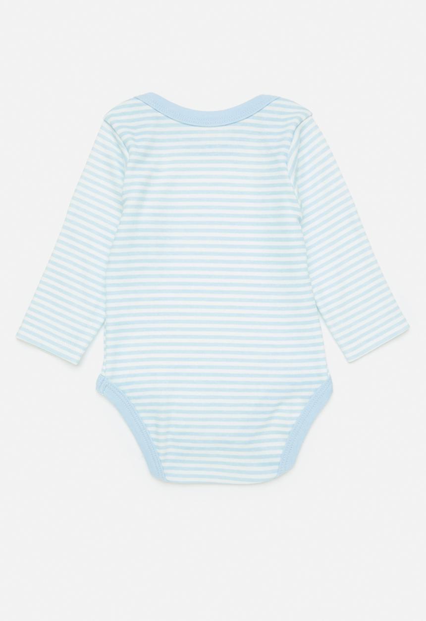 Pop Candy - Striped body vest - blue & white
