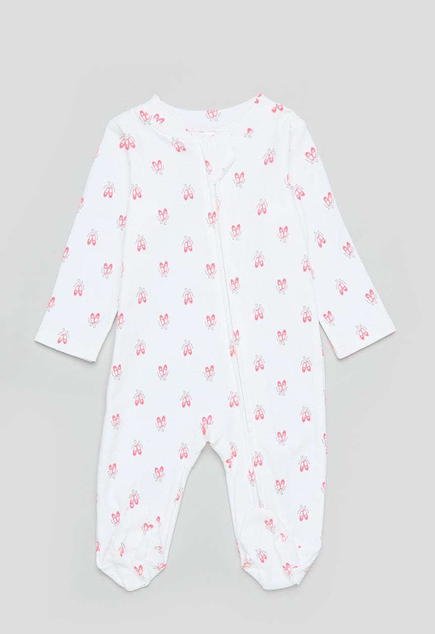 Pop Candy - Printed sleep suit - white & pink