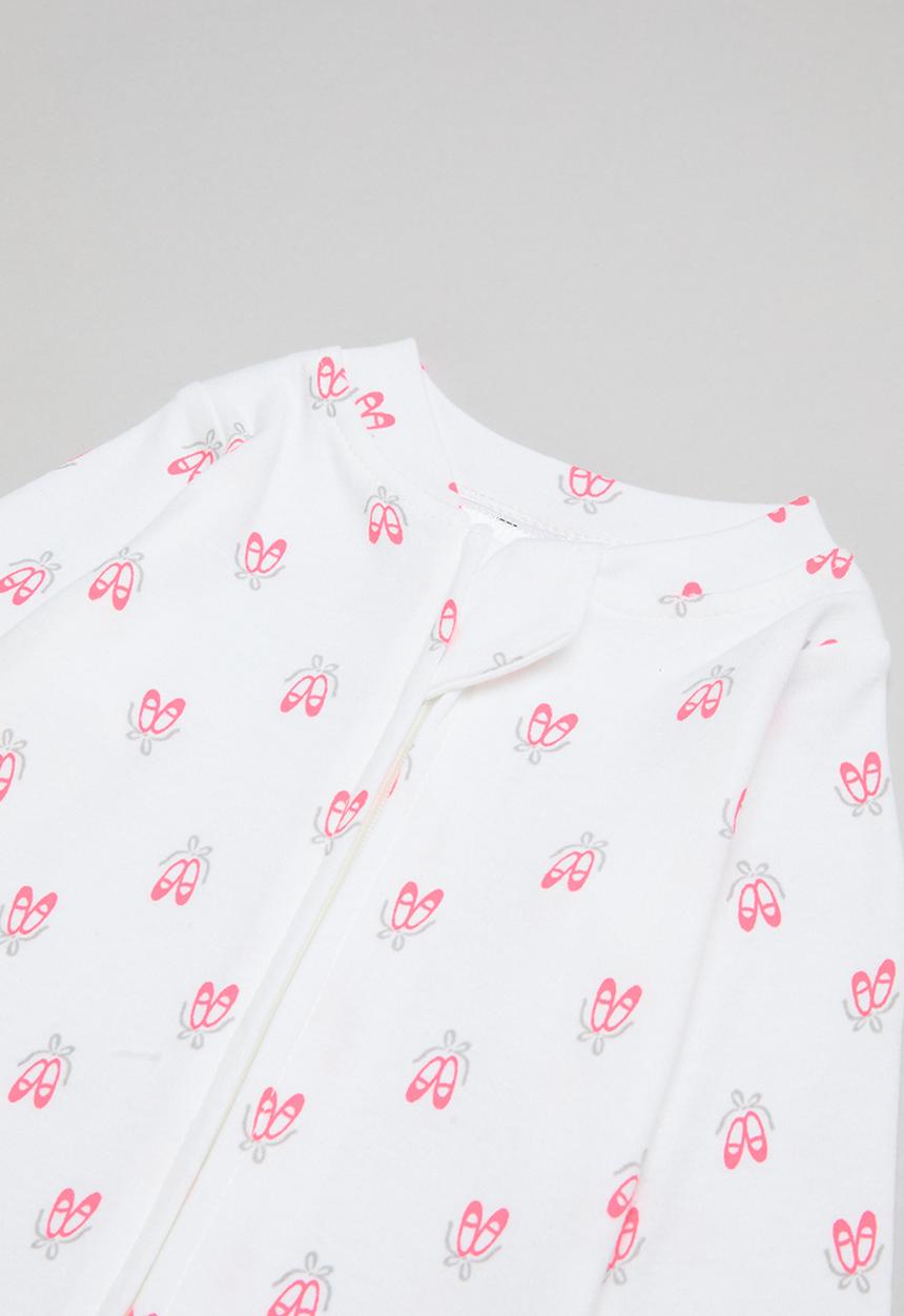 Pop Candy - Printed sleep suit - white & pink