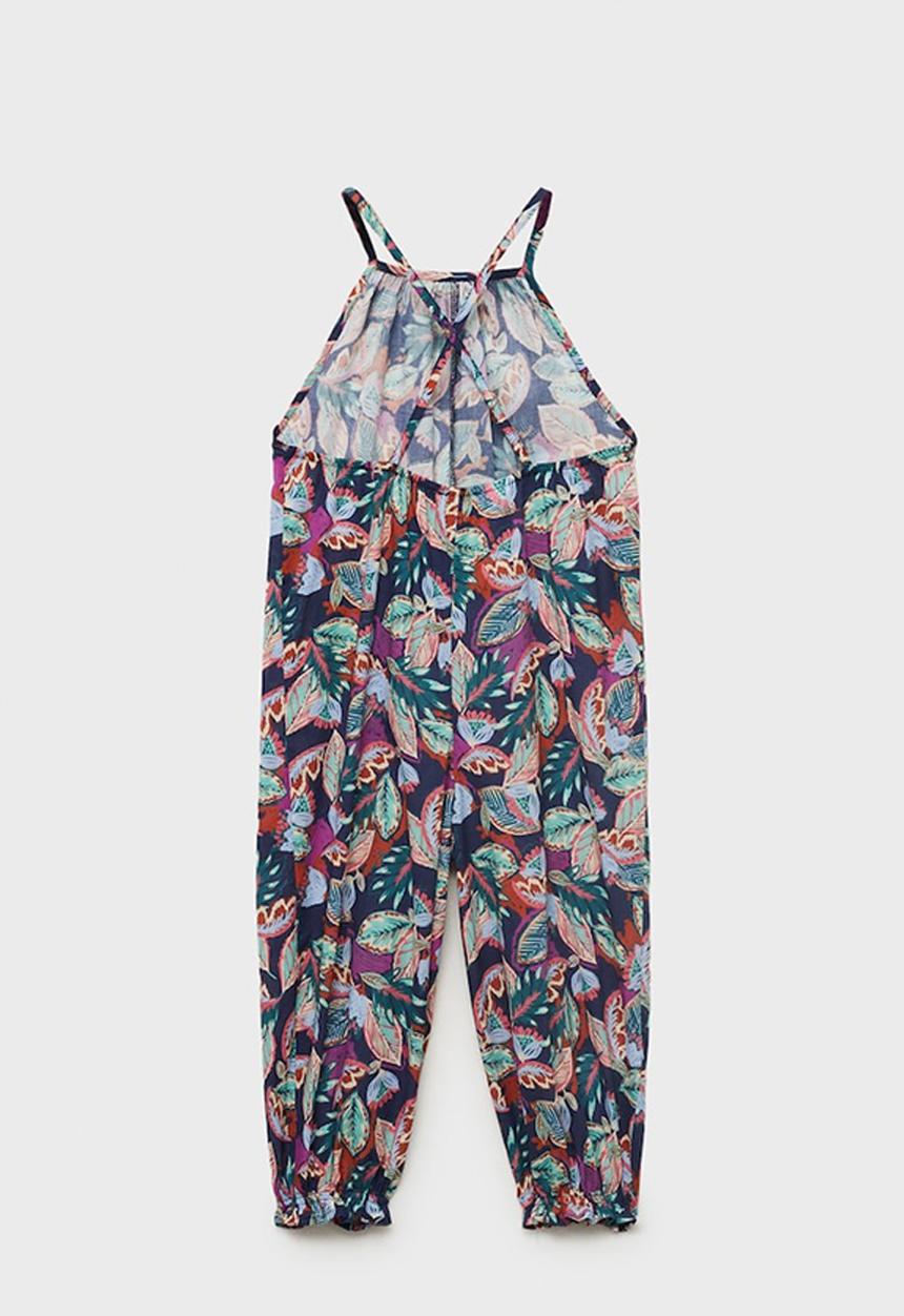 MANGO - Jumpsuit Tropi - Medium Blue