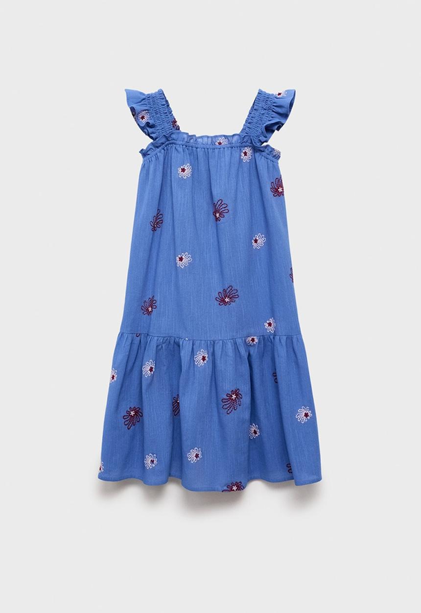 MANGO - Dress Paipai - Medium Blue