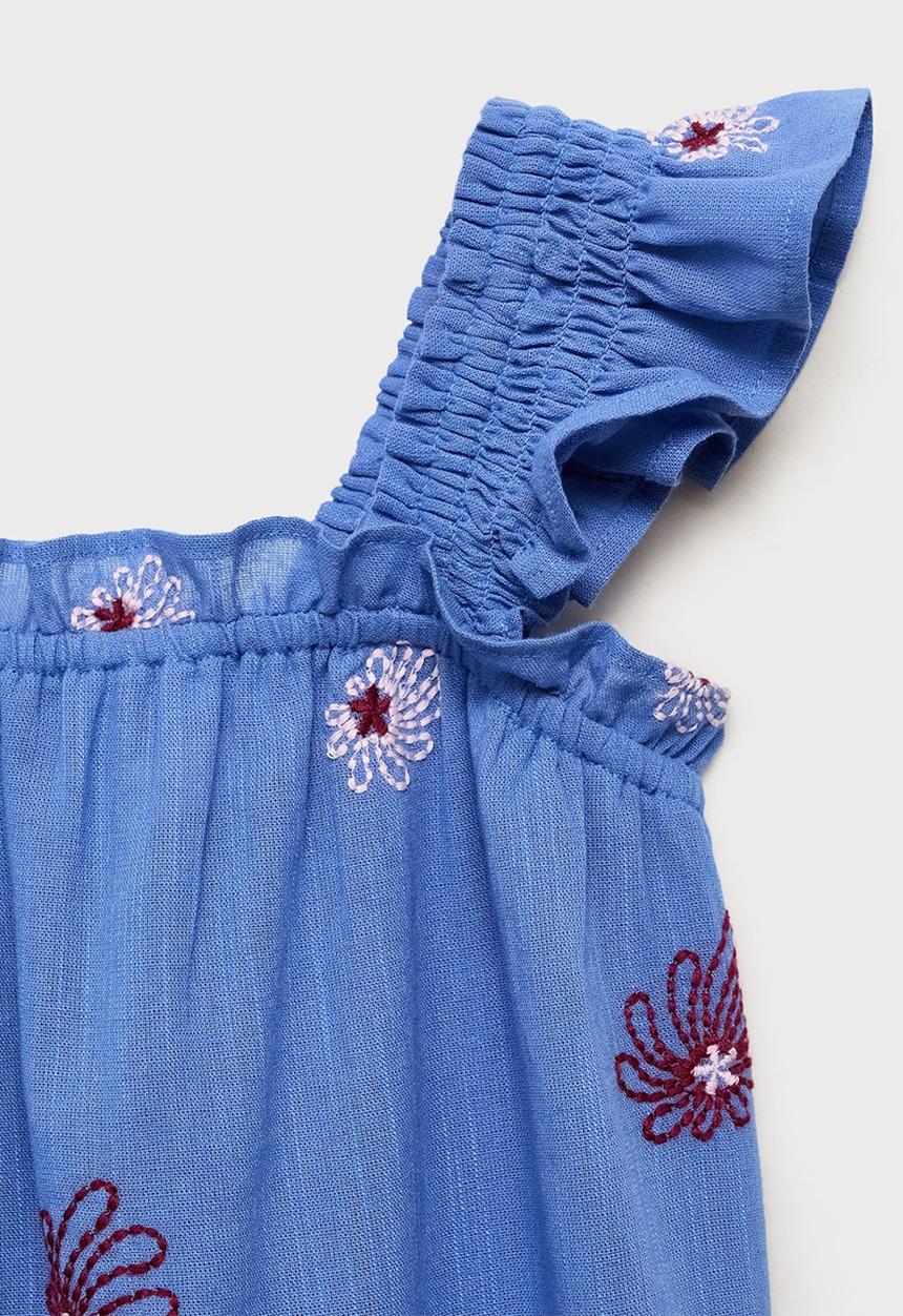 MANGO - Dress Paipai - Medium Blue