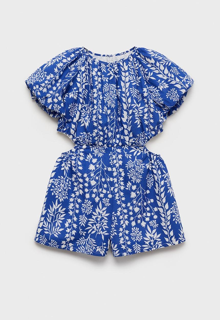 MANGO - Jumpsuit Padthai - Medium Blue