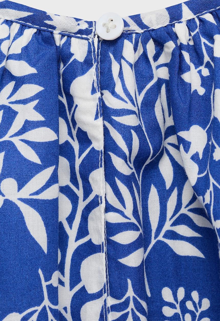 MANGO - Jumpsuit Padthai - Medium Blue