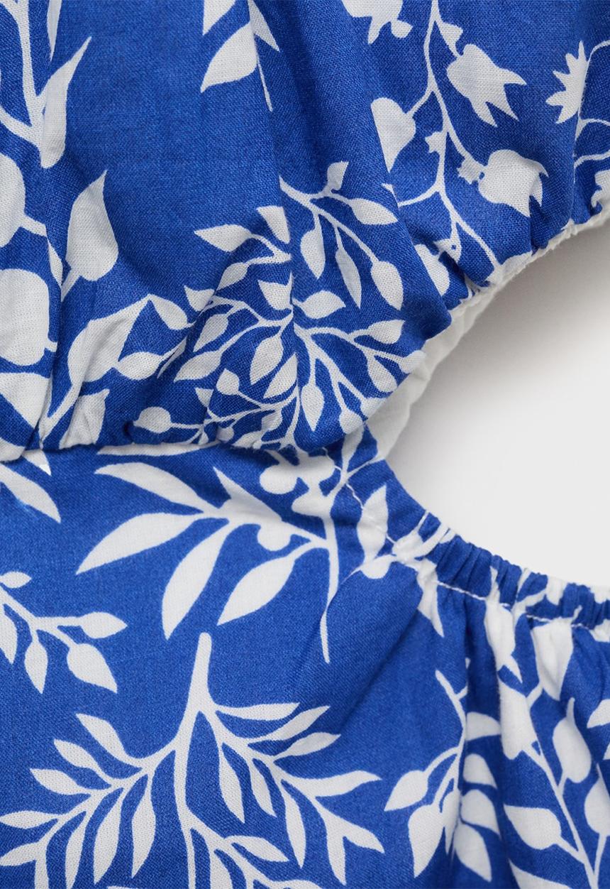 MANGO - Jumpsuit Padthai - Medium Blue