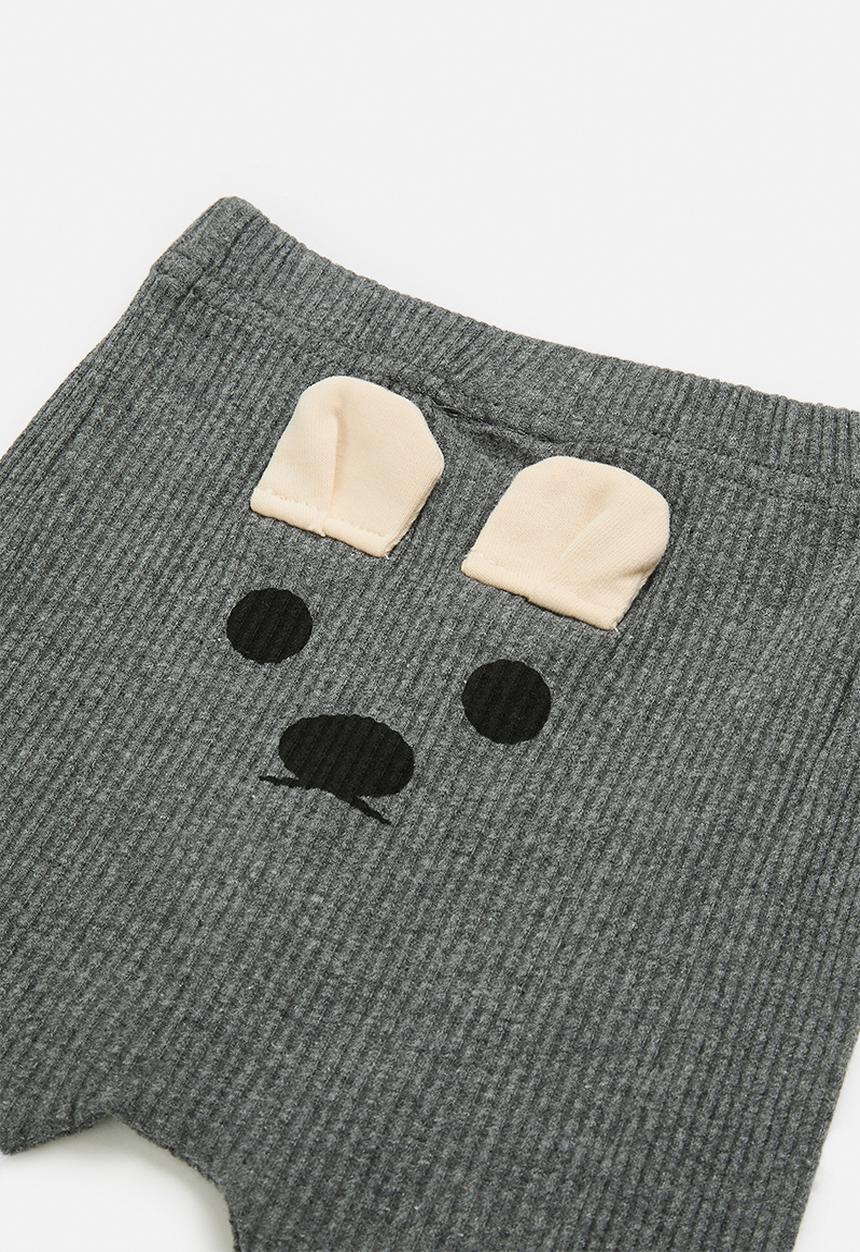 Pop Candy - Leggings with bear detailed back gusset - grey