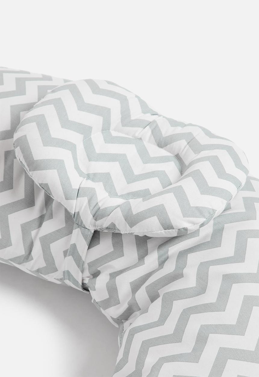Pop Candy - Printed baby pillow - grey & white