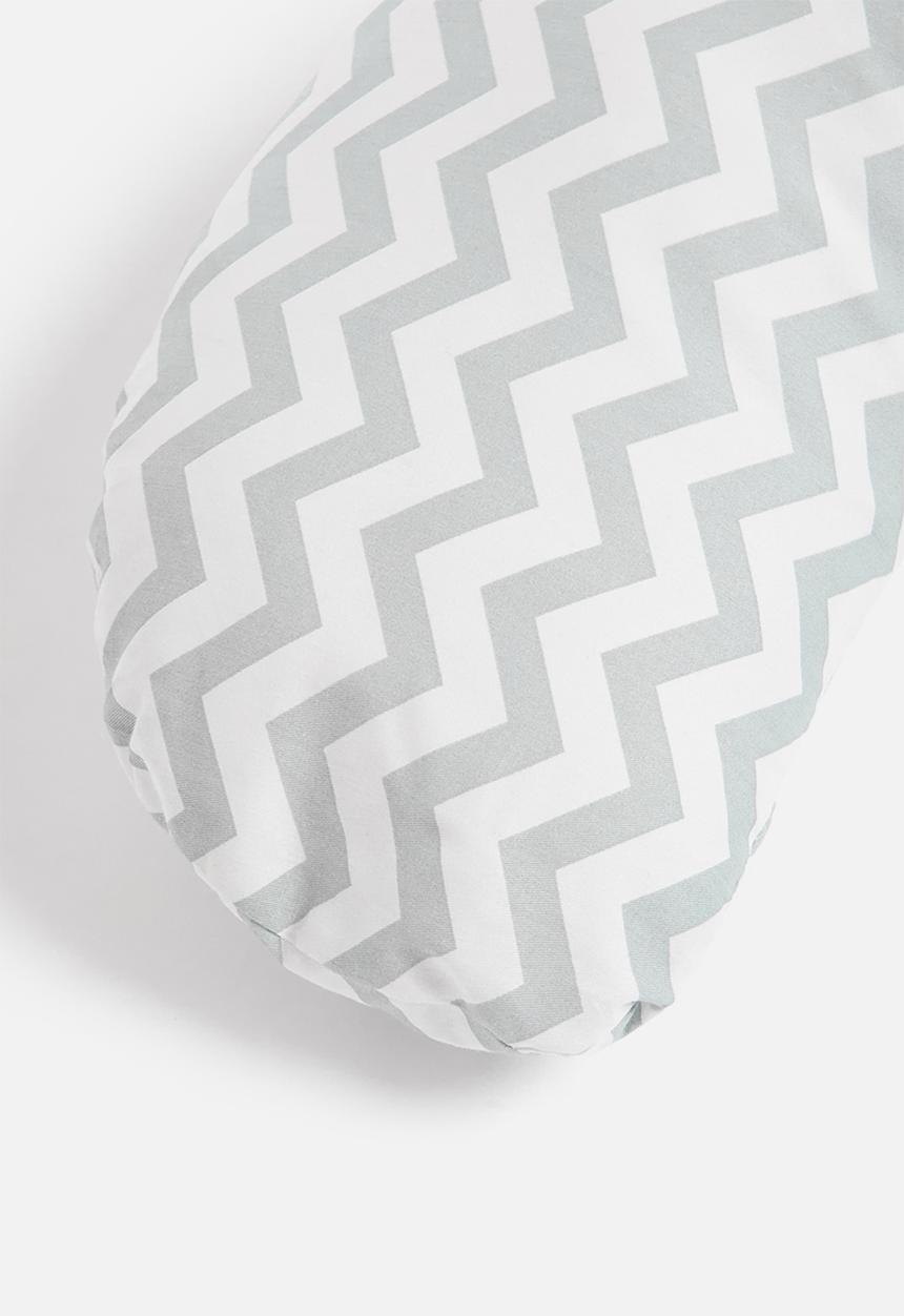 Pop Candy - Printed baby pillow - grey & white