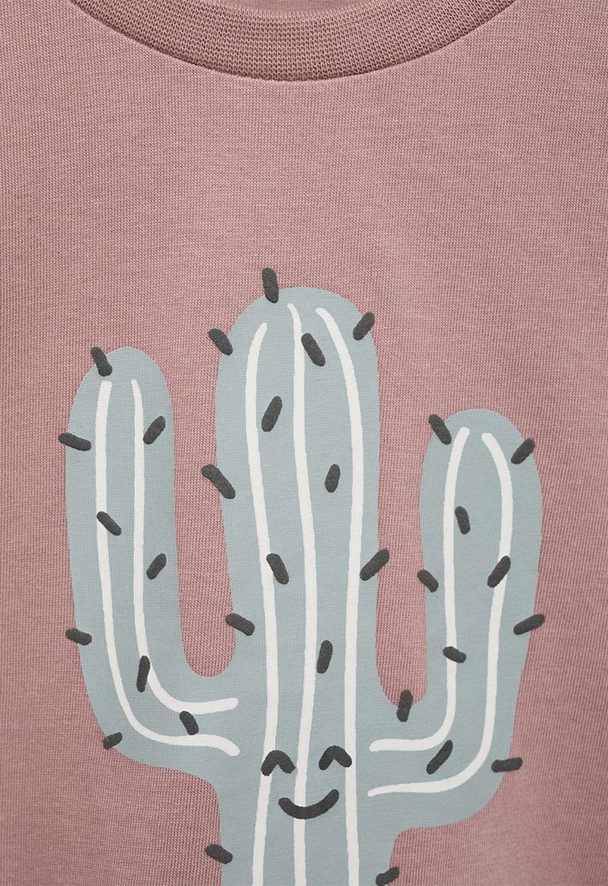 MANGO - T-shirt pointy - light pastel pink