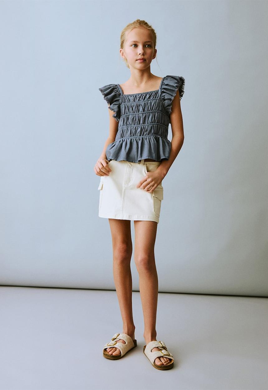 MANGO - Skirt danbury - light beige