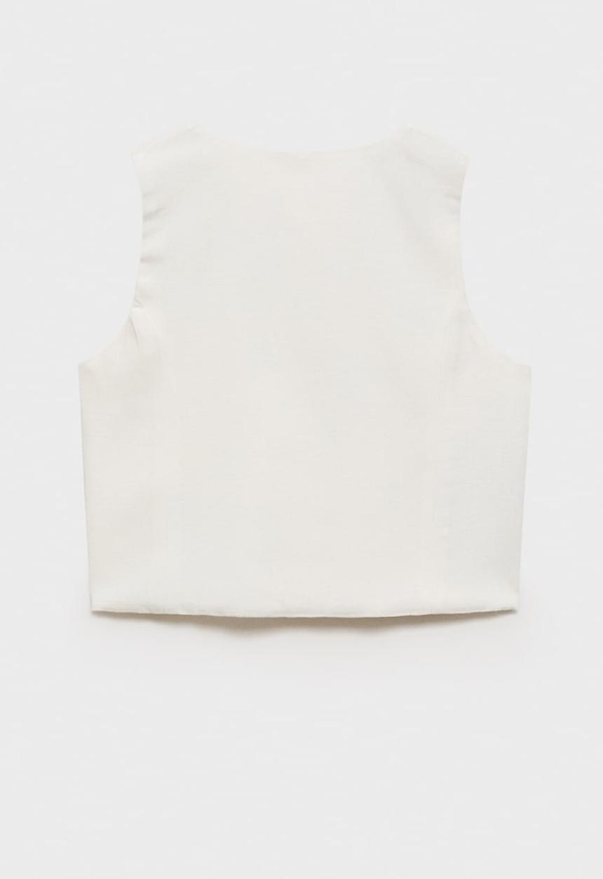 MANGO - Vest charles - white