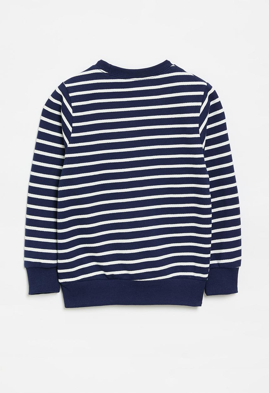 Pop Candy - Stripe sweatshirt - blue & white