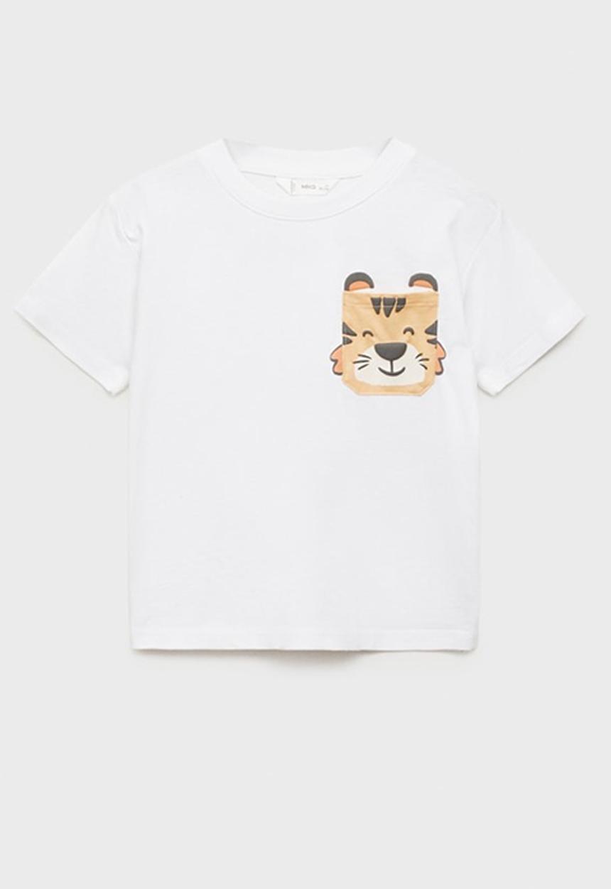 MANGO - T-shirt bolsi - natural