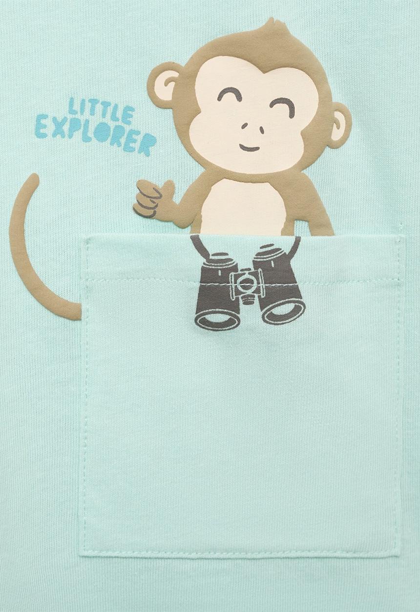 MANGO - T-shirt bolsi - light pastel green