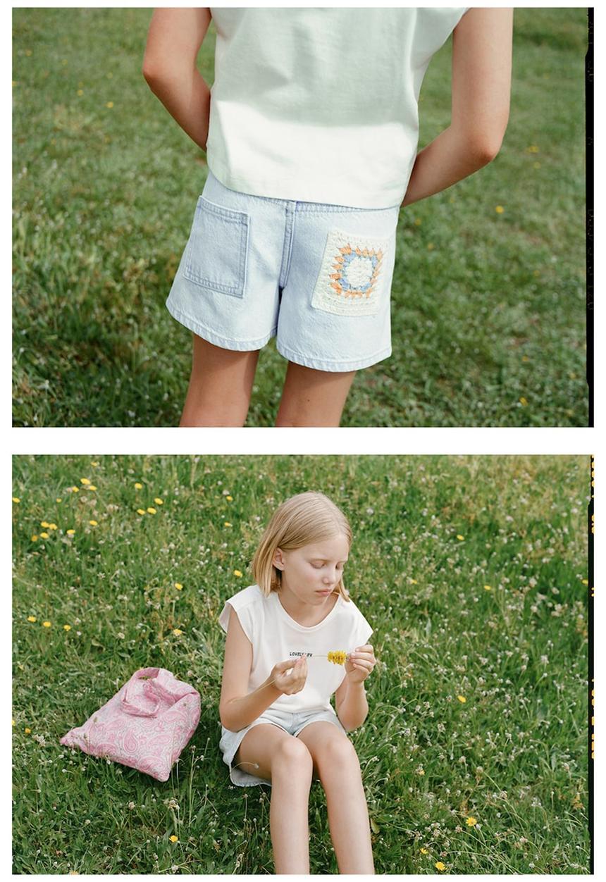 MANGO - Shorts dhalia - open blue