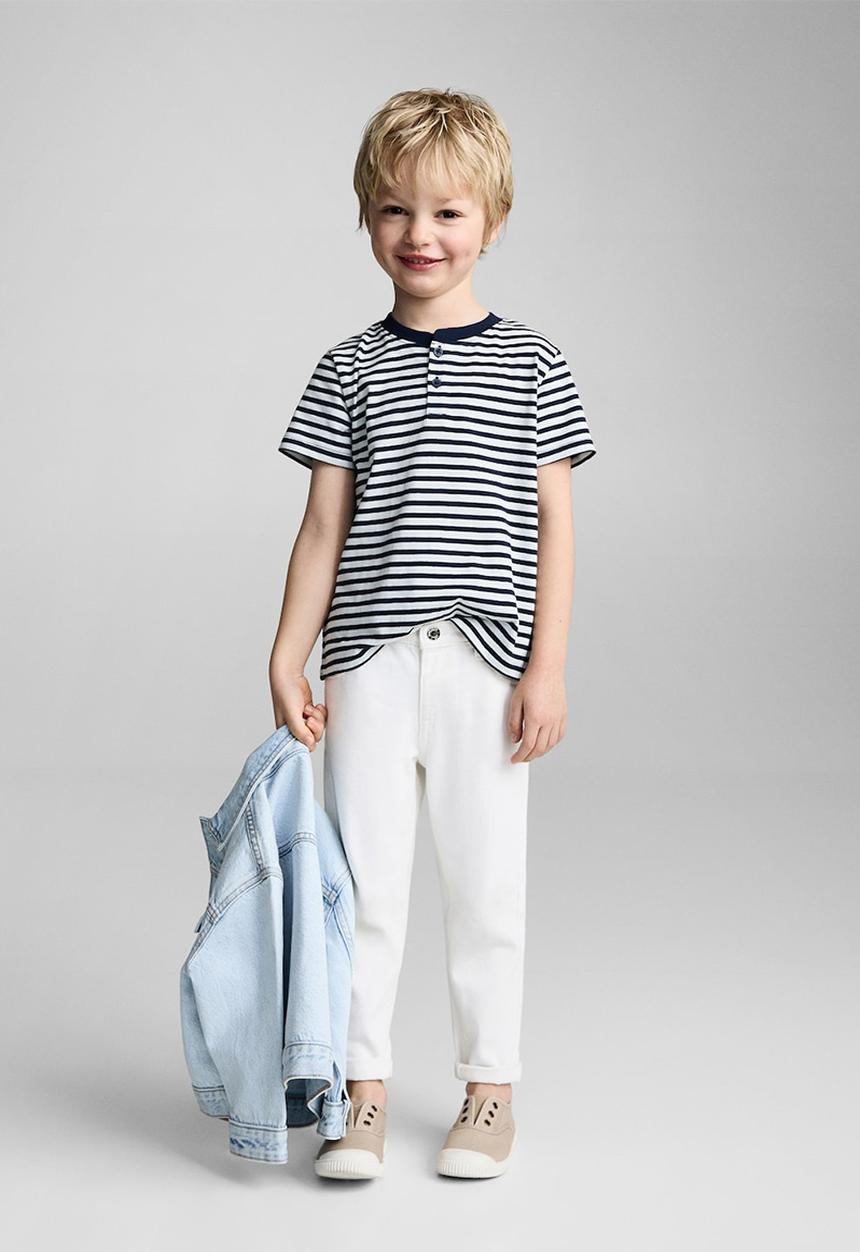 MANGO - T-shirt panibr - navy