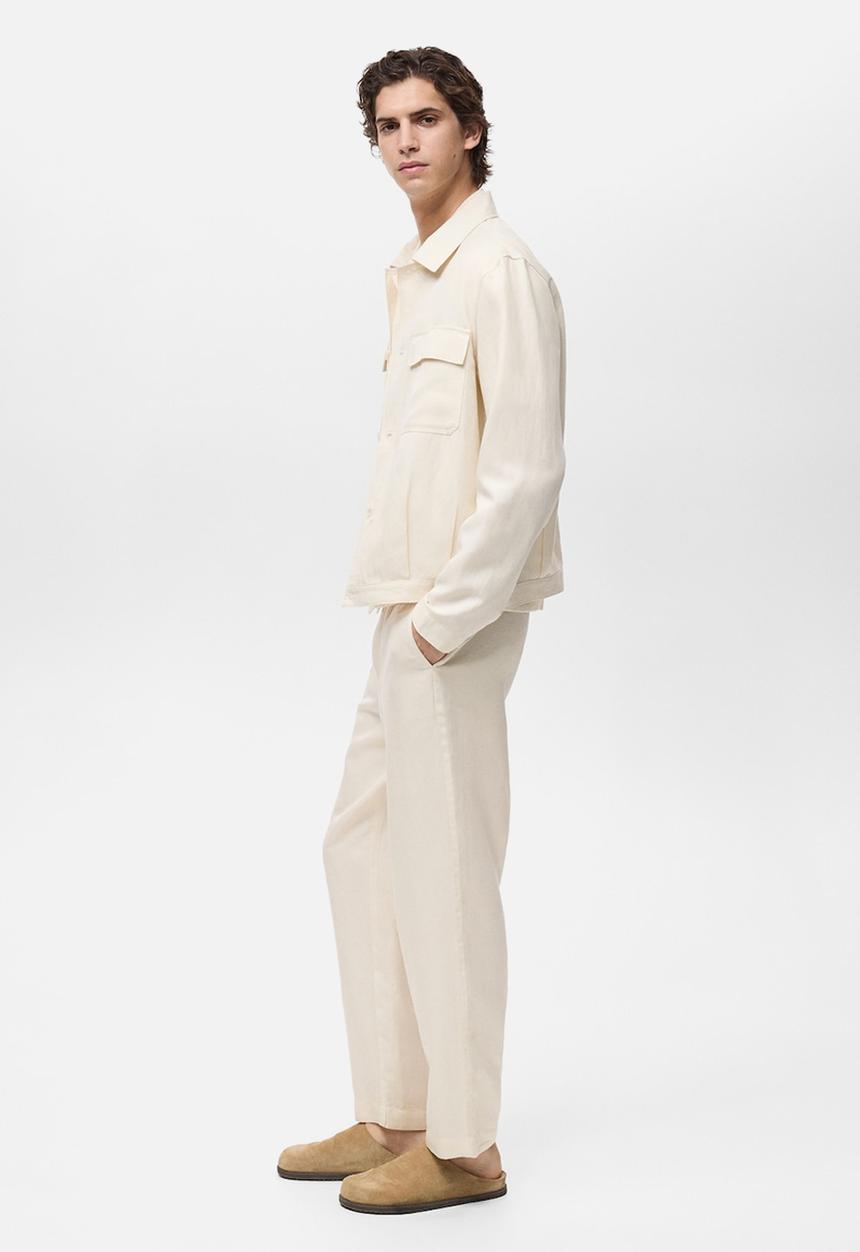 MANGO - Trousers RUSTIC - Light Beige